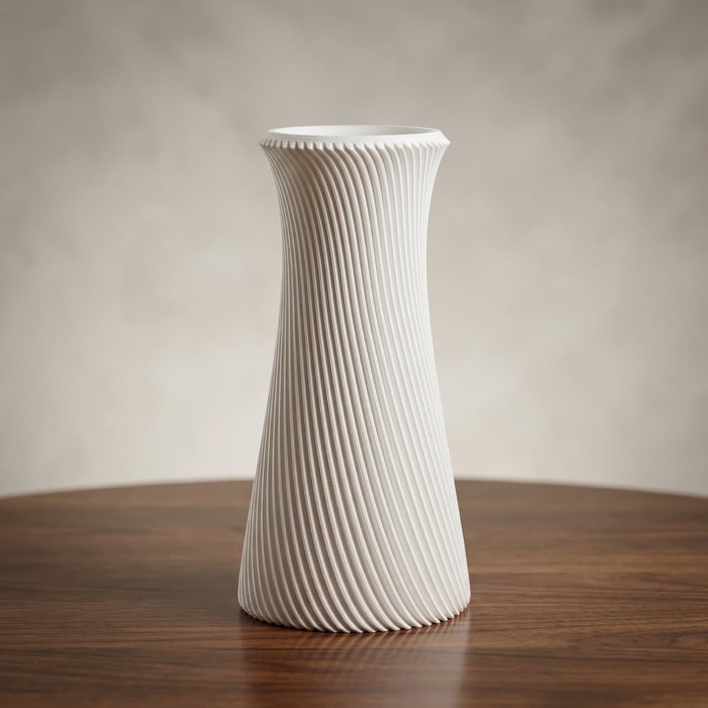 Modern Spiral Hourglass Flower Vase
