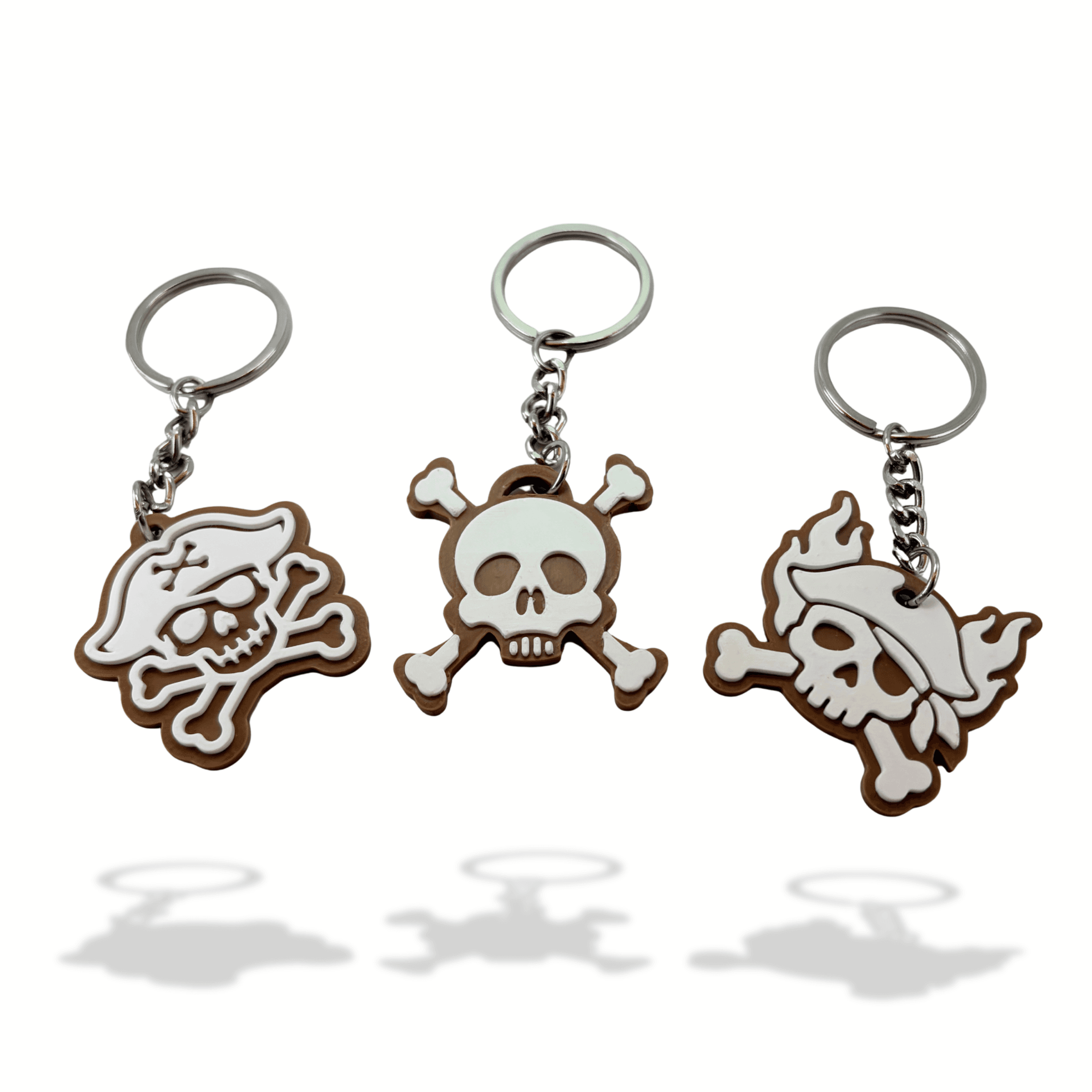 Pirate Skull Keychain Set