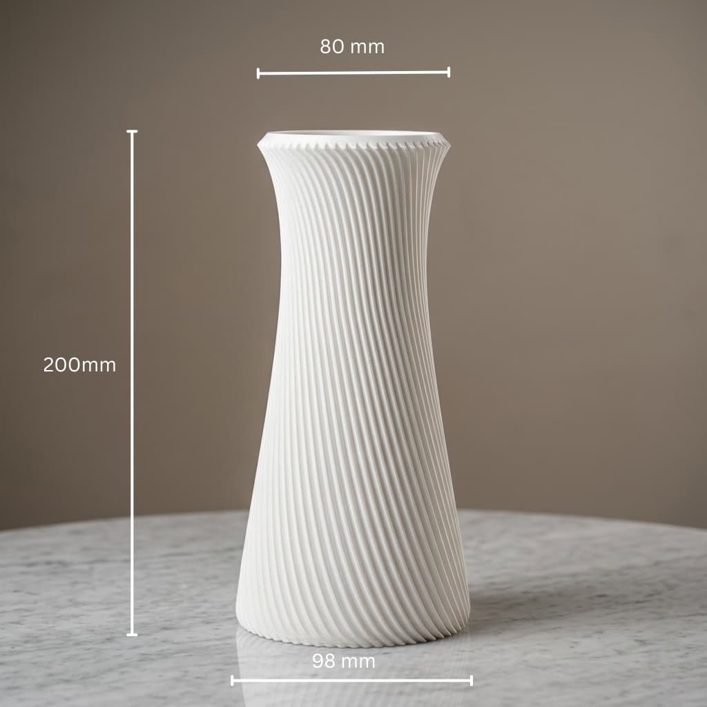 Modern Spiral Hourglass Flower Vase - view 5