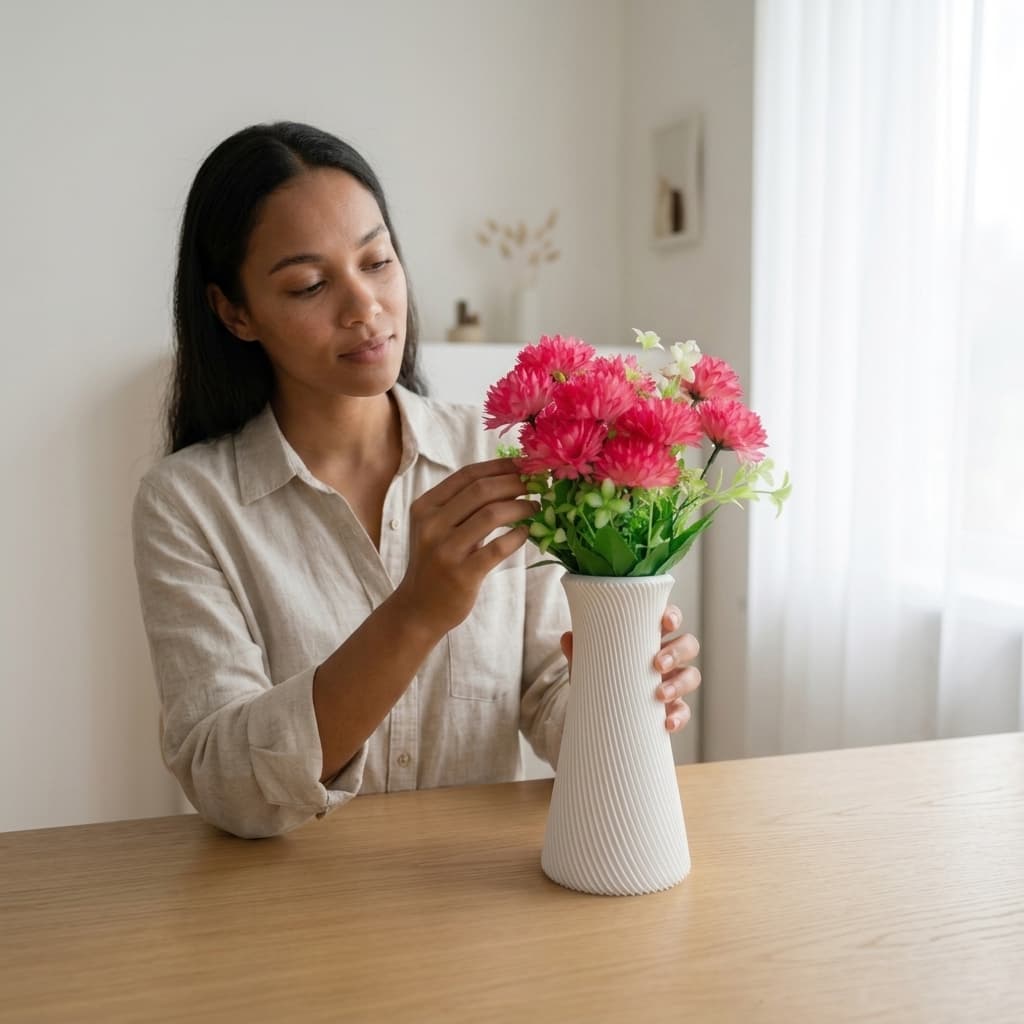 Modern Spiral Hourglass Flower Vase - view 3