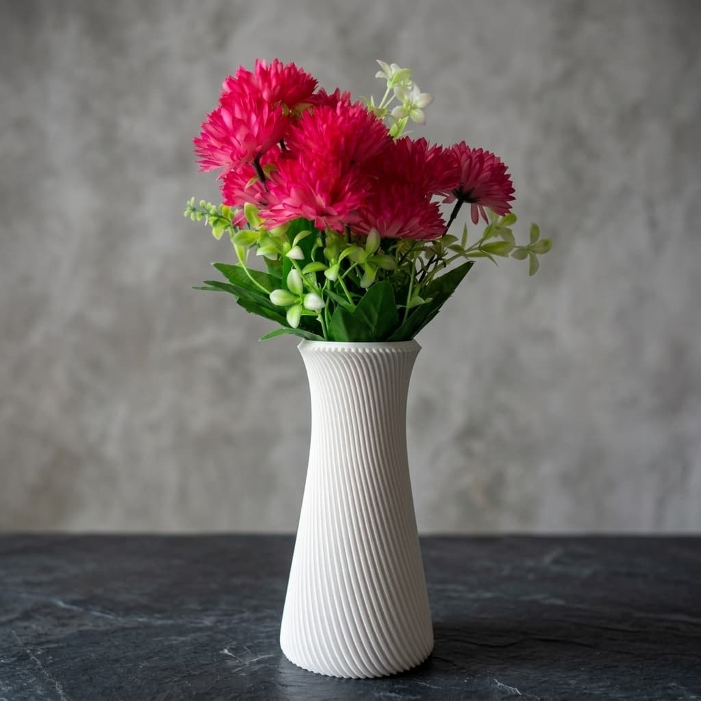 Modern Spiral Hourglass Flower Vase - view 2