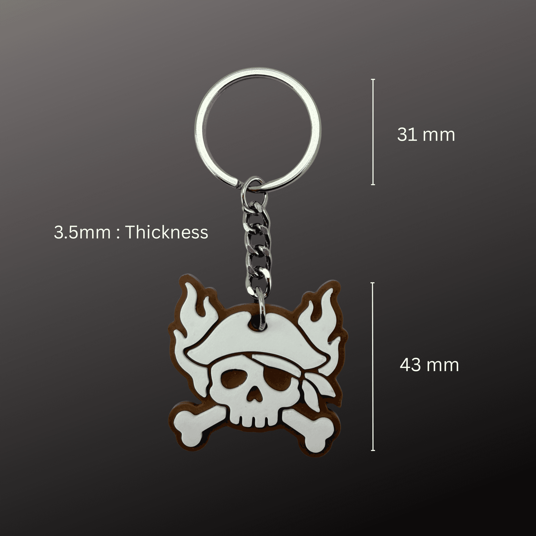 Pirate Skull Keychain Set - view 4