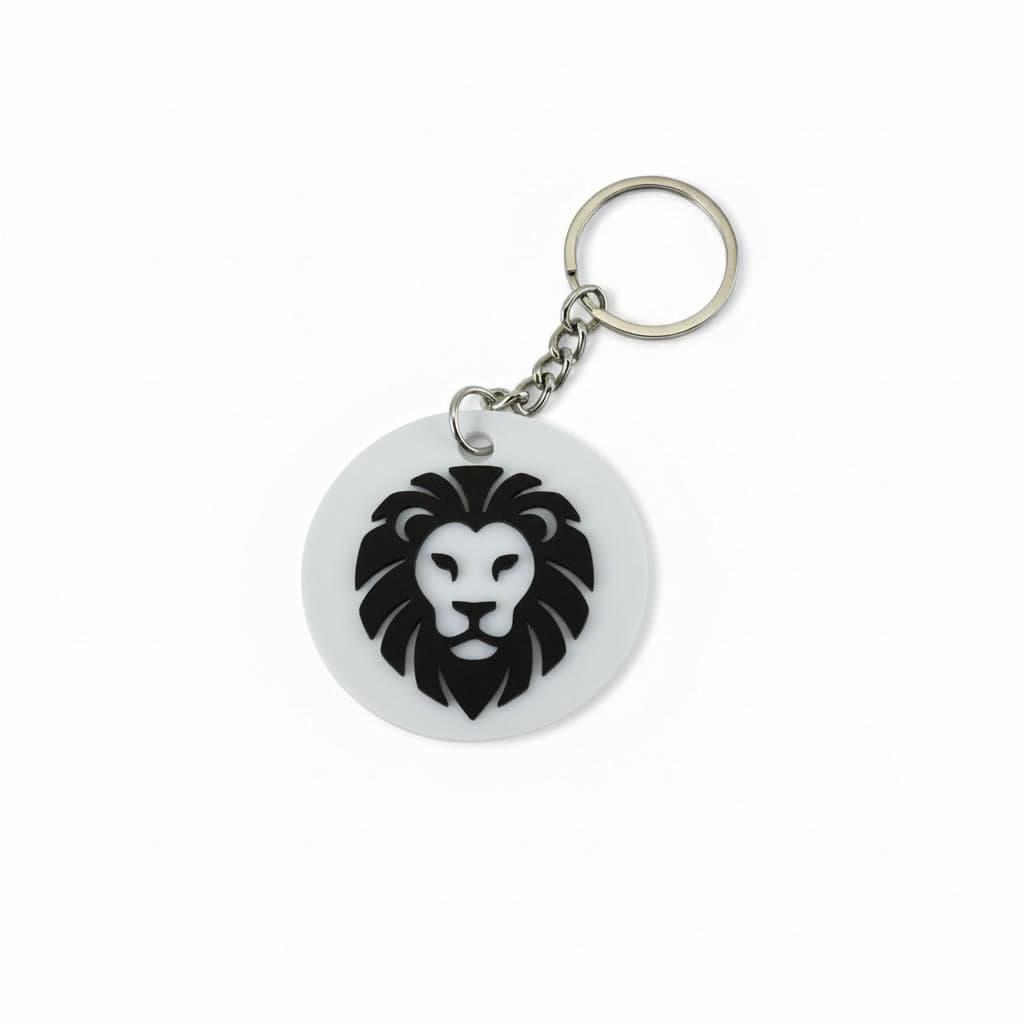 Leo zodiac keychain — black