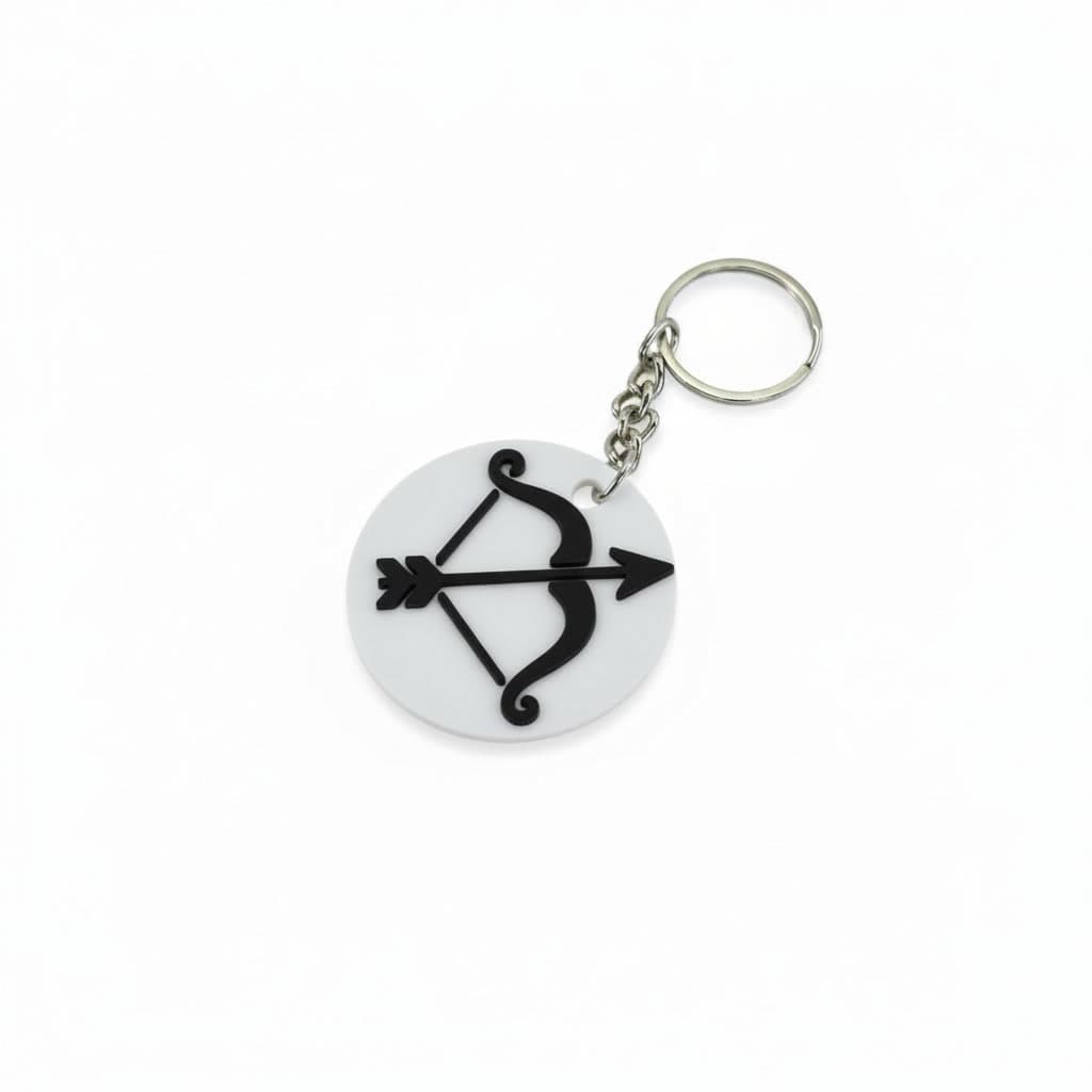 Sagittarius zodiac keychain — black