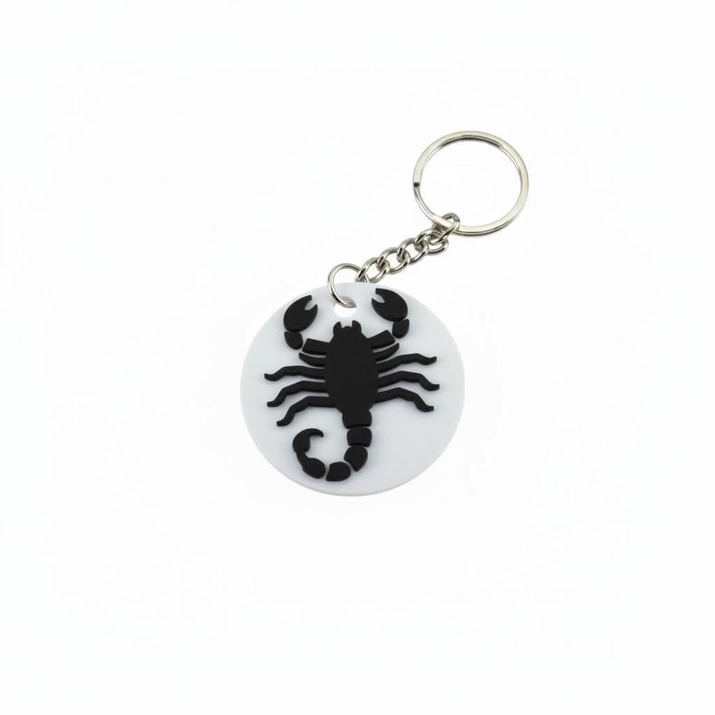 Scorpio zodiac keychain — black