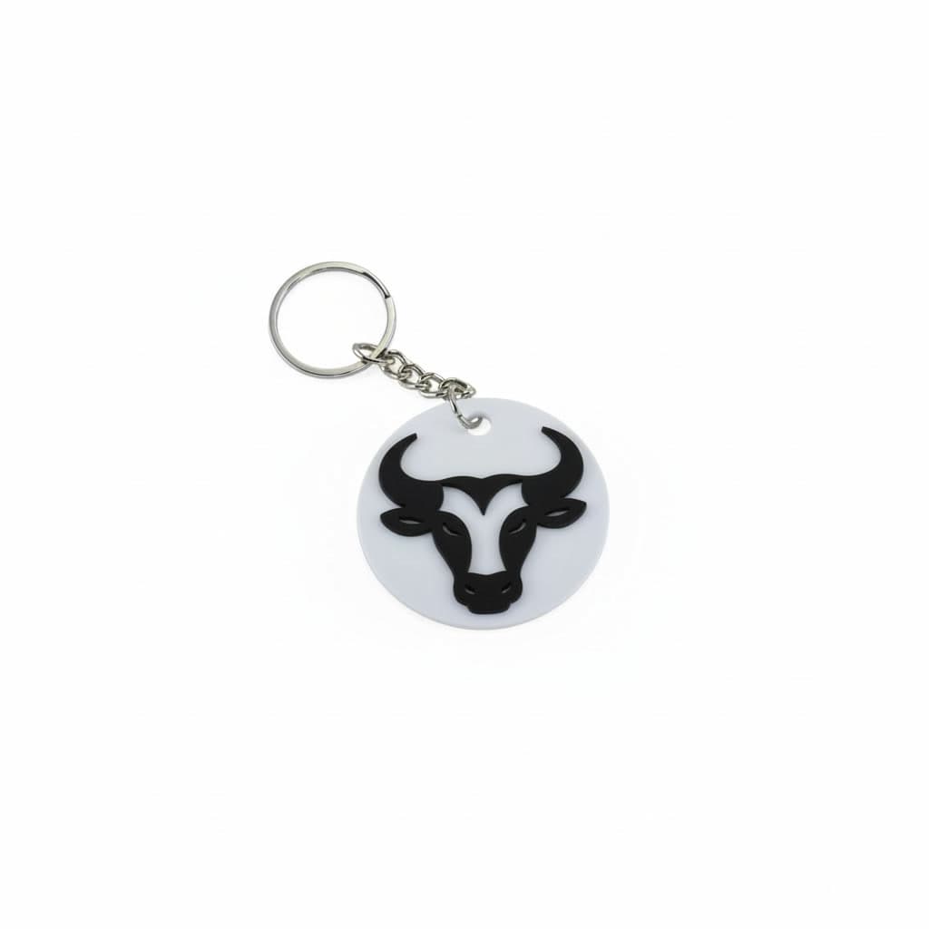 Taurus zodiac keychain — black