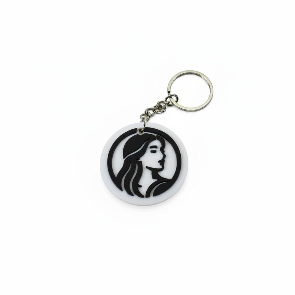 Virgo zodiac keychain — black